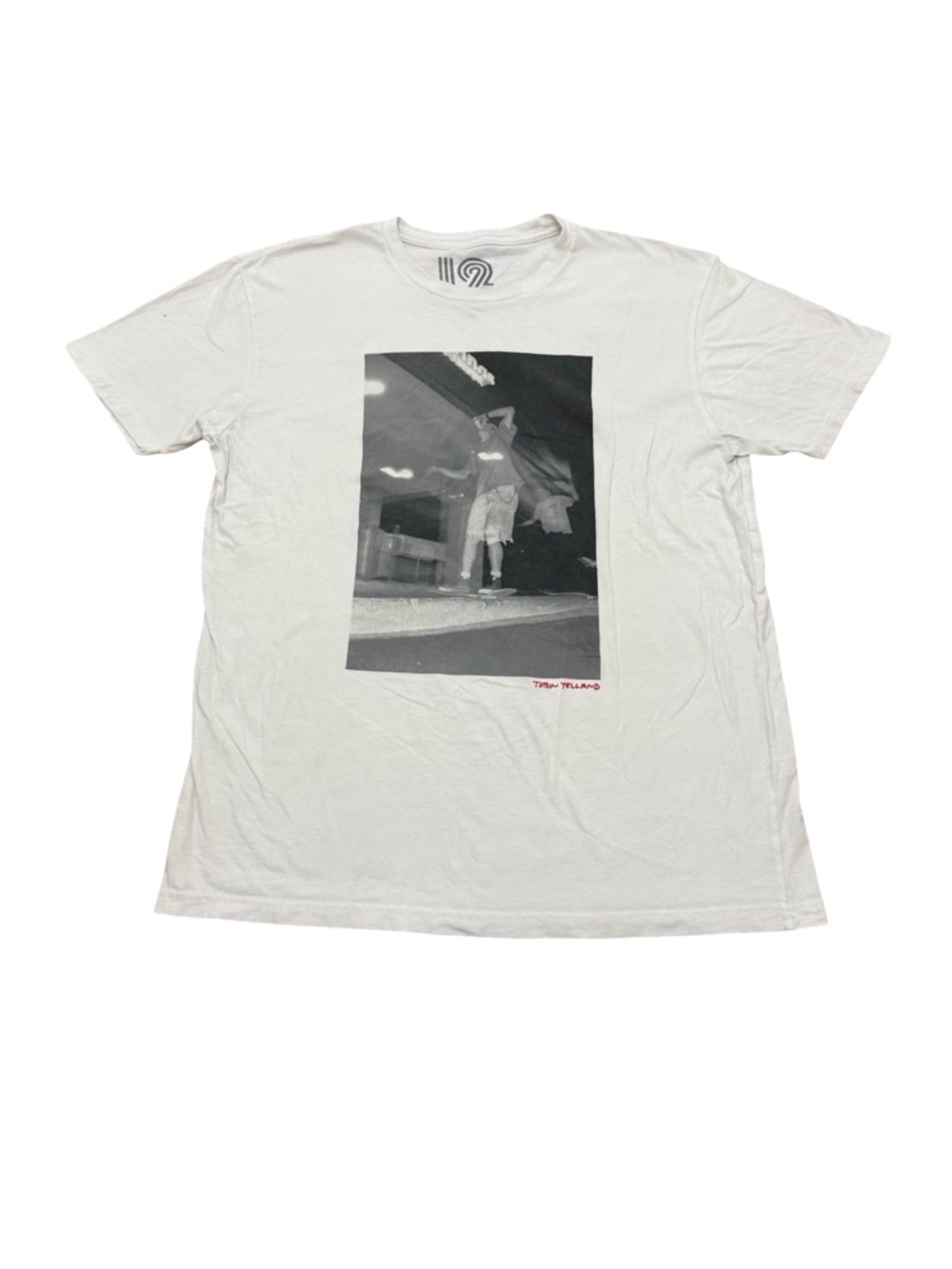 Tobin Yelland “Club Midnite” Photo Graphic T-Shirt White Y2K